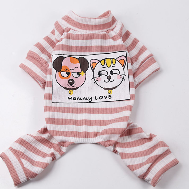 Bộ Đồ Ngủ Cổ Lọ In Họa Tiết Hoạt Hình Dễ Thương Thời Trang Thu Đông Cho Thú Cưng