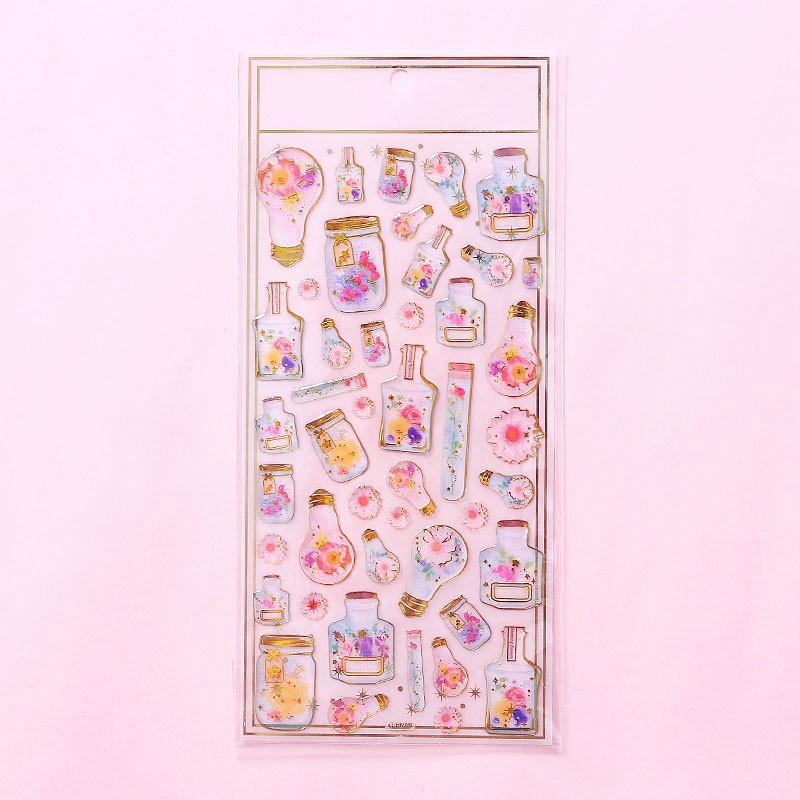 Miếng dán hình trái tim màu hồng dễ thương trang trí sổ tay