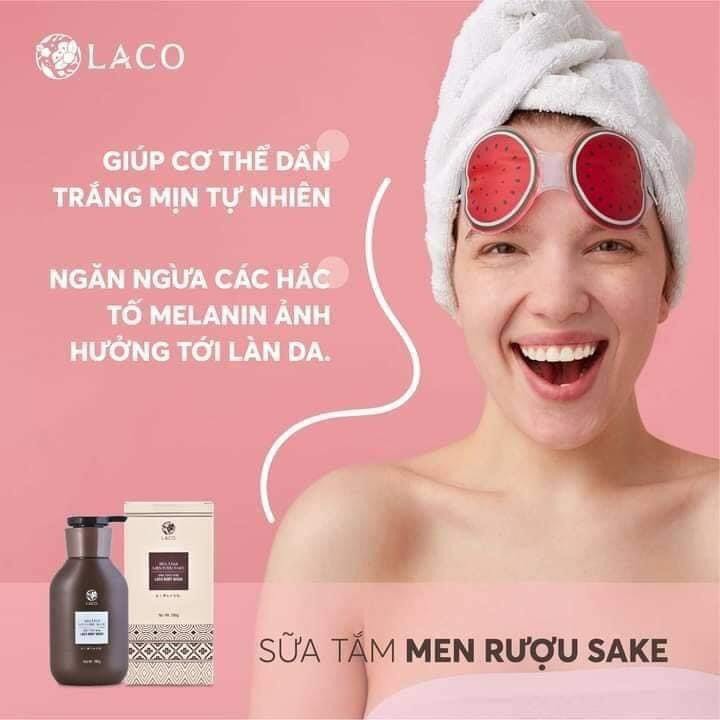 Sữa tắm -LACO men rượu SAKE dưỡng trắng ngừa mụn lưng dưỡng ẩm siêu tốt giúp làn da luôn khoẻ mạnh | BigBuy360 - bigbuy360.vn