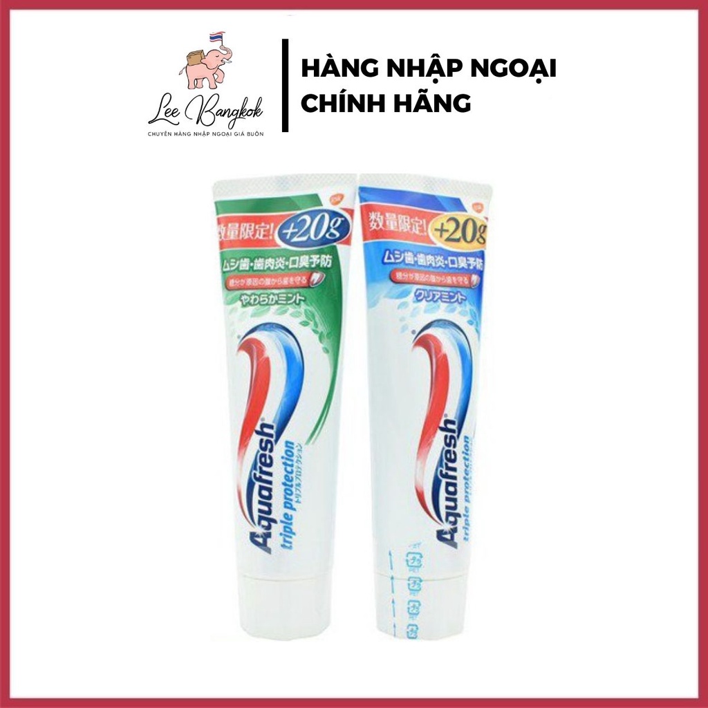 [BẢN MỚI] Tuýp Kem Đánh Răng Aquafresh Triple Protection 160g Nội Địa Nhật Bản Chính Hãng