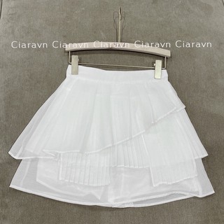Chân váy voan bèo (đen/trắng/be)