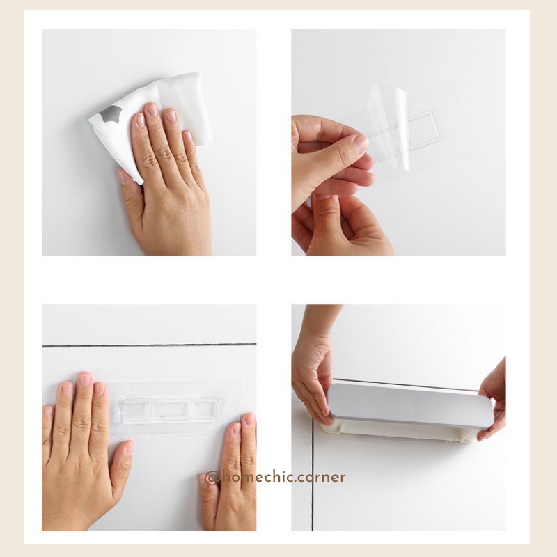 Giá đựng thau, rổ, chậu, kệ đựng nắp nồi gấp gọn dán tường đa năng | HOME CHIC CORNER