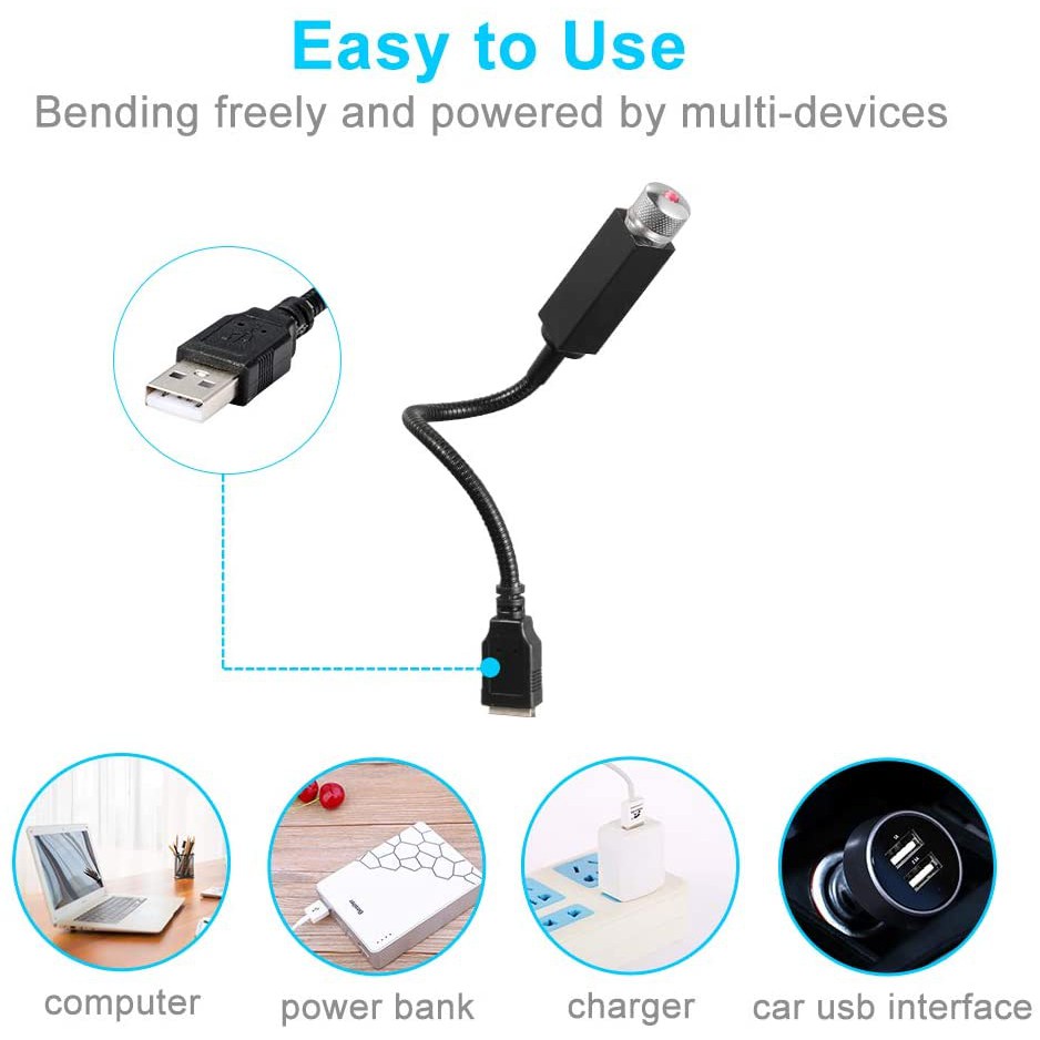 Đèn Led Chiếu Trần Xe Hơi Ô Tô Trần Nhà Bầu Trời Sao