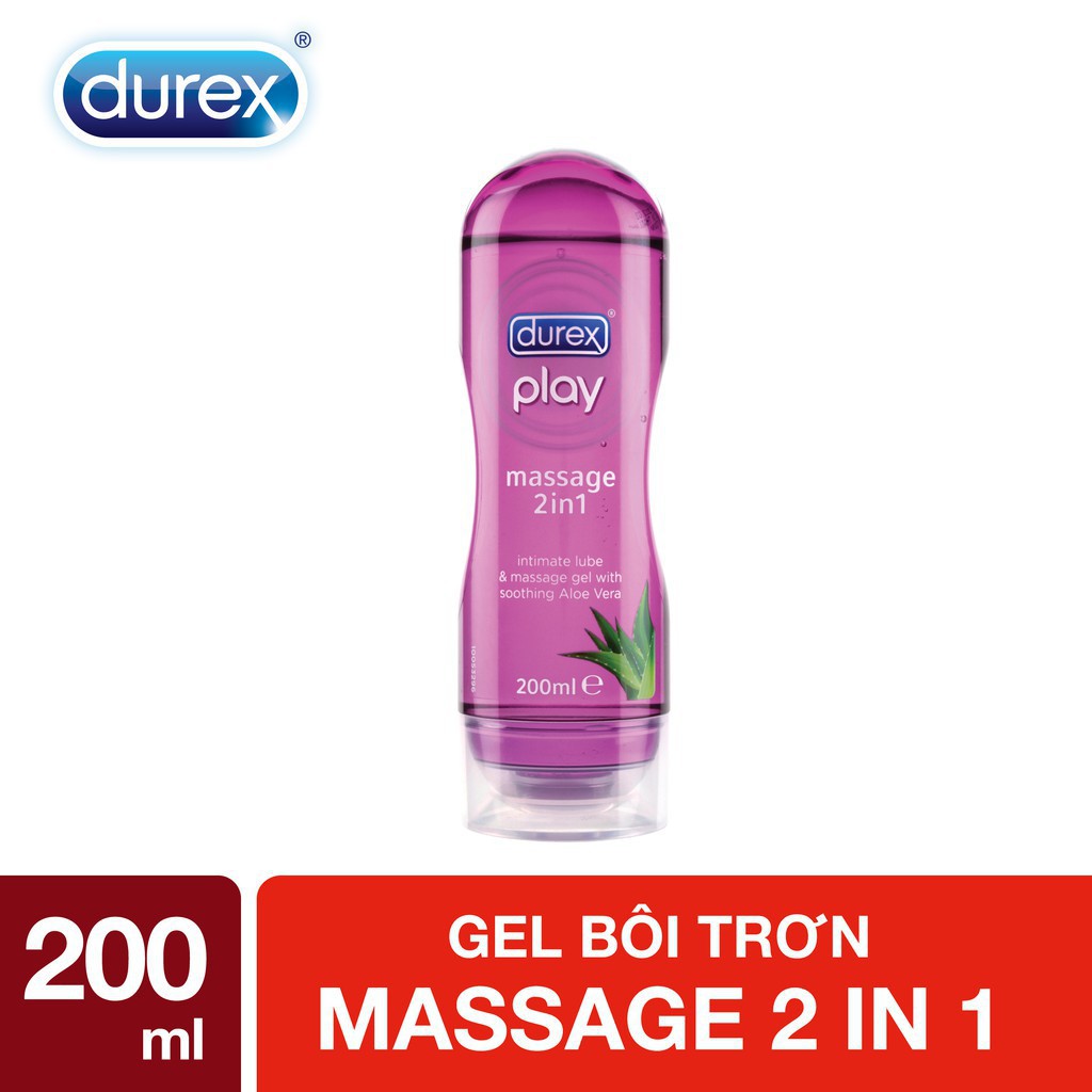 Gel bôi trơn Durex Play 200ml + Tặng 2 Bao cao su Durex Performa