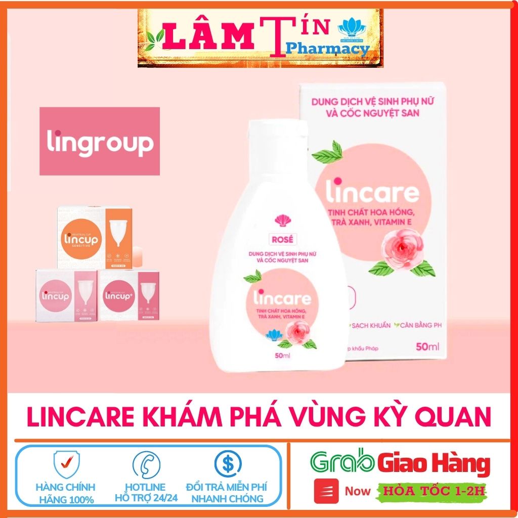 Lincare Dung Dịch Vệ Sinh Phụ Nữ Vệ Sinh Và Cốc Nguyệt San Lincup chính hãng ( lọ 50ml )