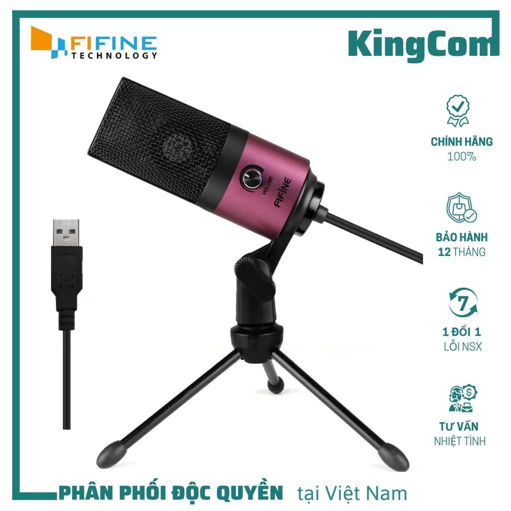 Micro thu âm llivestream hát karaoke FIFINE K669 USB MICROPHONE Hàng chính hãng l Bảo hành 12 tháng