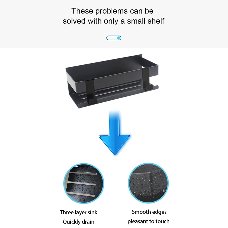 QQ Giá Đỡ Dầu Gội Gắn Tường Bằng Thép Không Gỉ