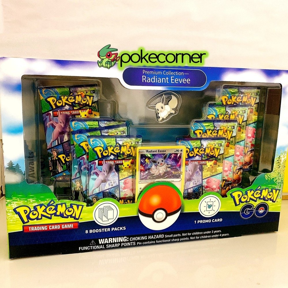 Hộp bài Pokemon TCG Pokemon GO Premium Collection Radiant Eevee cao cấp có Playmat, Promo hiếm .. - PokeCorner