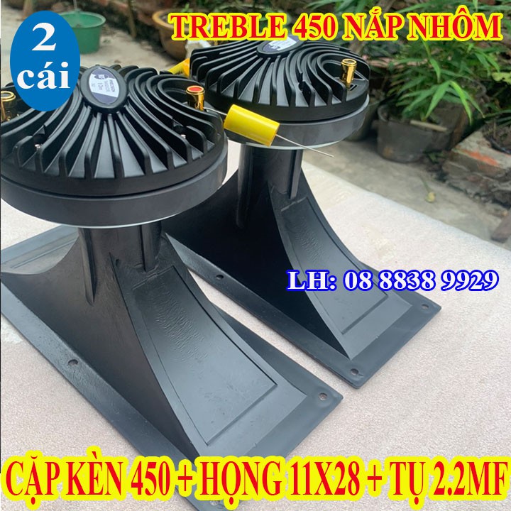 CẶP LOA TREBLE KÈN 450 RCF NẮP NHÔM + HỌNG 11X28 + TỤ XỊN 2.2 - NHẬP KHẨU - GIÁ 2 CÁI