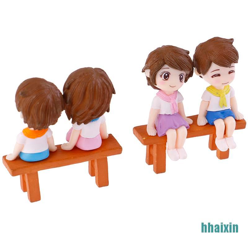 1 Set Mô Hình Cặp Đôi Mini Trang Trí Tiểu Cảnh Sân Vườn