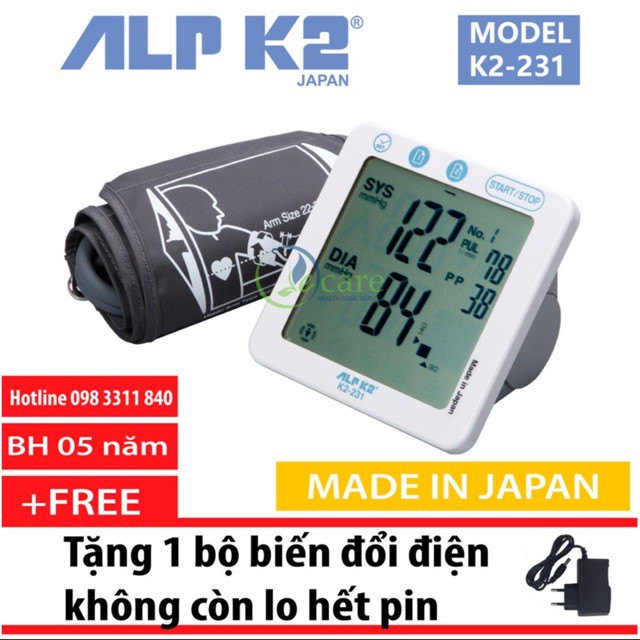 [ SALE SỐC ] Máy đo huyết áp cao cấp nhật bản ALPK2 k231