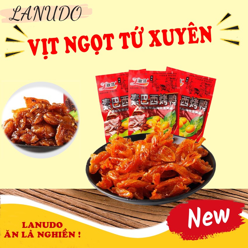 Vịt ngọt Tứ Xuyên ăn vặt trung quốc gói 26gam siêu ngon