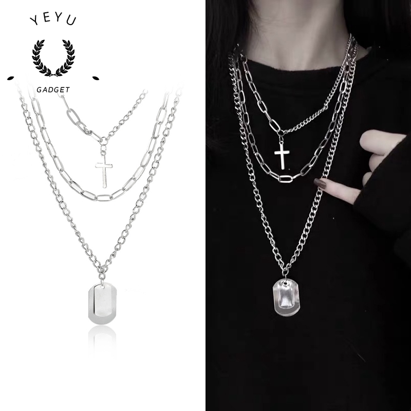 Dây chuyền nhiều lớp phong cách Âu Mỹ thời trang cho nam nữ