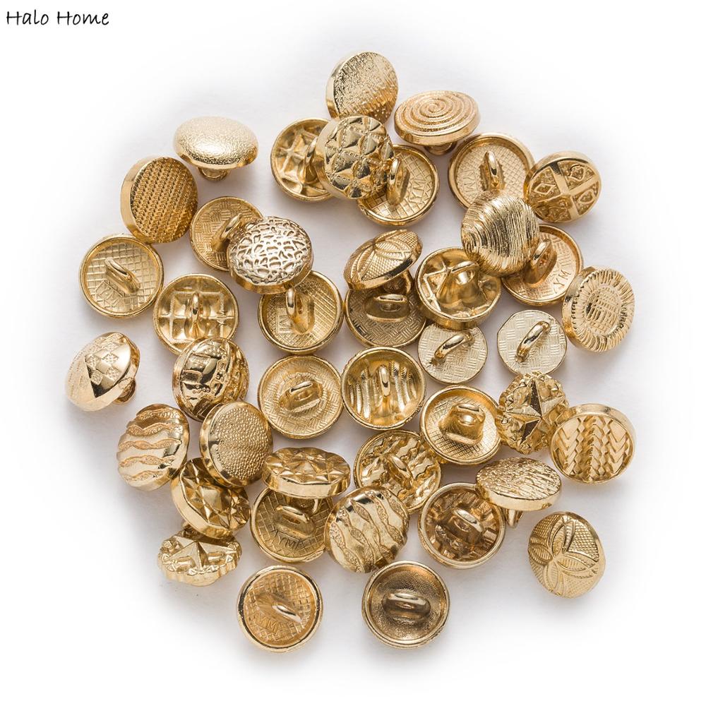 Nút áo bằng kim loại nhiều mẫu xinh xắn tùy chọn cỡ 8-10mm