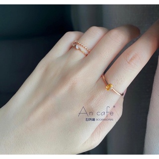 [ancafe.shop] nhẫn , nữ, đá, thanh lịch, tone vàng, trắng