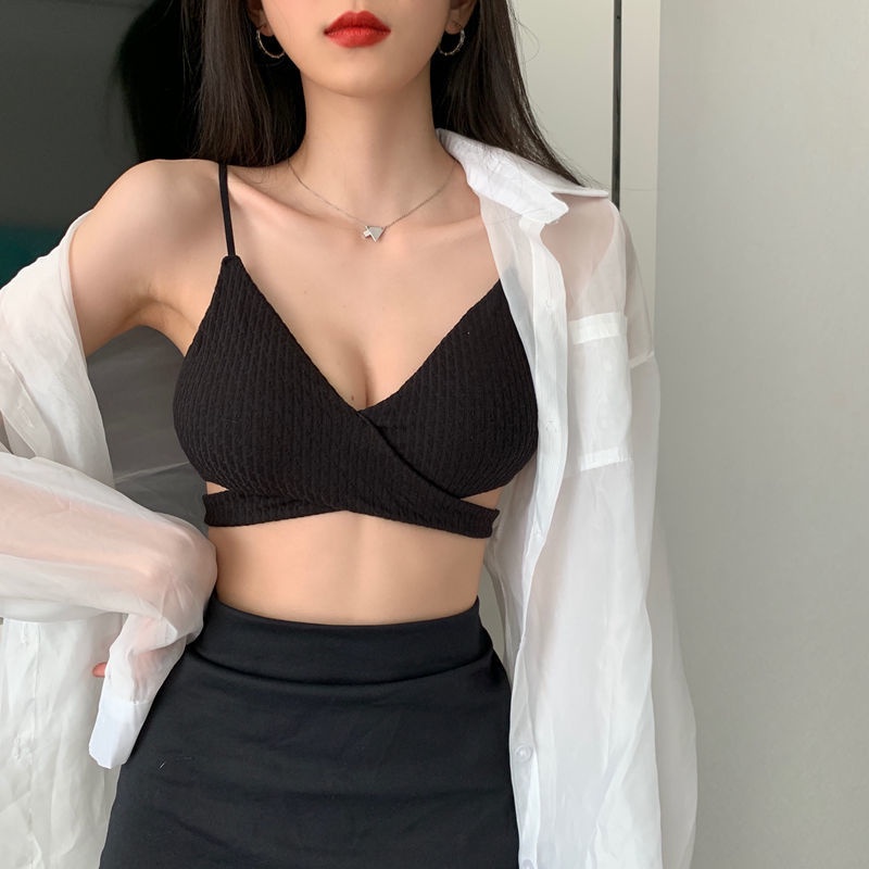 Áo Ngực Không Gọng Kiểu Dây Đan Chéo Mới