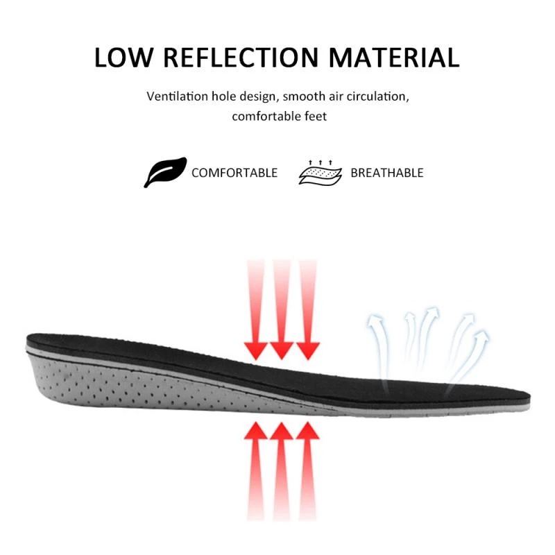 [Mới] Đệm Lót Giày Thể Thao Mềm Vô Hình Đàn Hồi Giảm Xóc Tăng Chiều Cao Thoáng Khí Thoải Mái Có Thể Cắt Ra Dành Cho Unisex