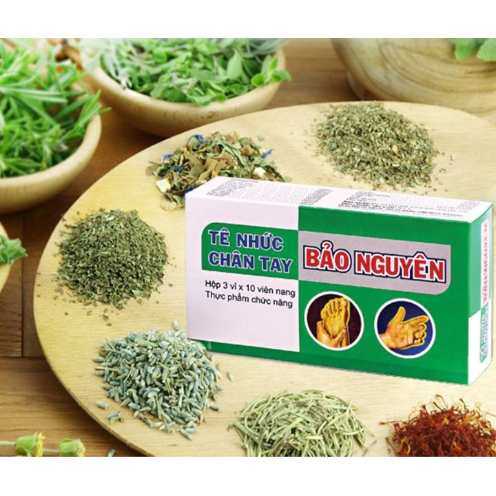 Tê Nhức Chân Tay Bảo Nguyên - Hỗ trợ tăng cường lưu thông khí huyết, trừ phong thấp, giảm tê nhức chân tay