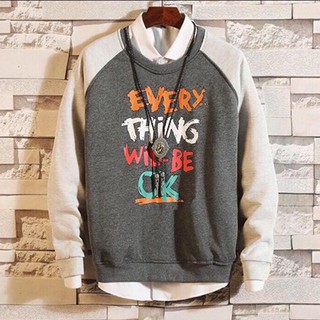 Áo Thun Nỉ chui - Sweater Nam Nữ phối tay