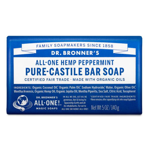 Xà phòng thanh hữu cơ DR-BRONNER'S All-one-Hemp-Pure-Castile-Bar-Soap