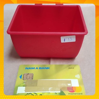 F13 - 10 cái Máng vuông Nhựa tốt Đựng Thức Ăn, Nước Uống Cho Gà, Chim, bồ câu 10cm