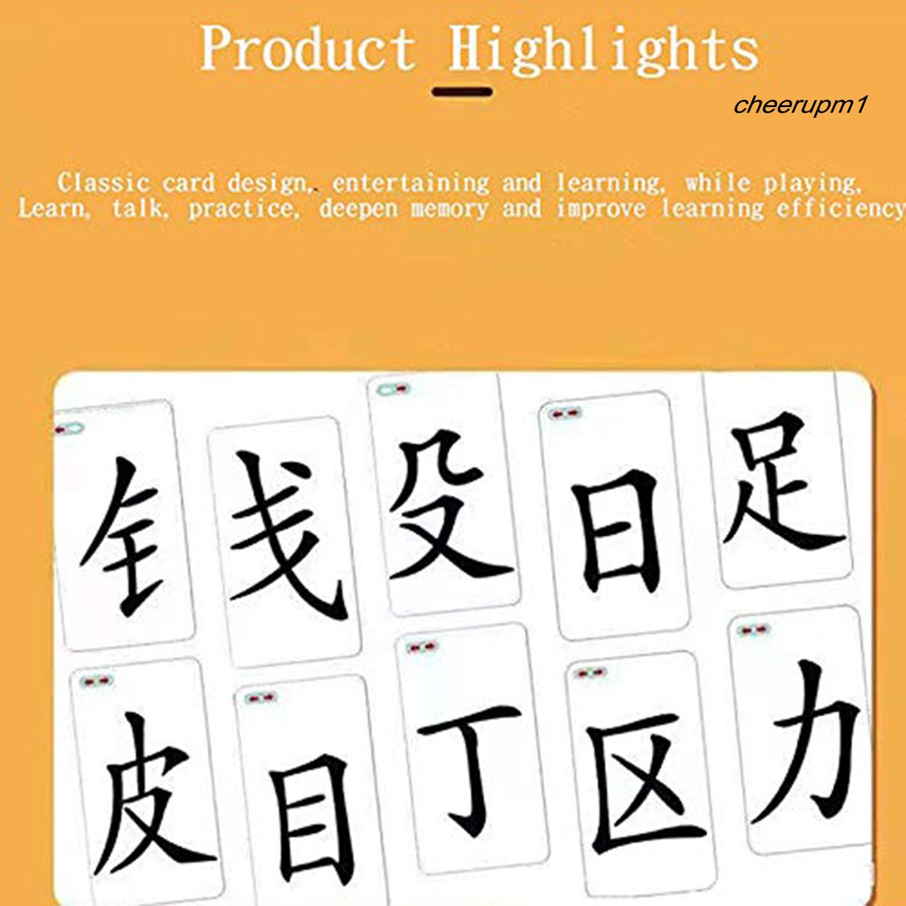 120 Thẻ bài trò chơi ghép chữ Trung Quốc vui nhộn cho cha me và bé