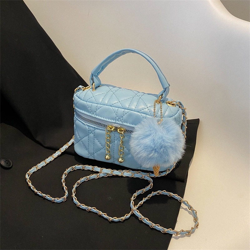 JASMIN NOIR Túi Xách Tote Hộp Vuông Có Dây Đeo Sợi Xích Kẻ Sọc Caro Thời Trang Cho Nữ