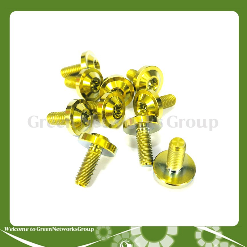 Ốc GR5 đầu dù 6 ly 15 Màu Vàng Greennetworks ( 1 Con )