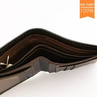 Ví nam da bò dập vân cá sấu Fttleather mã VB0143