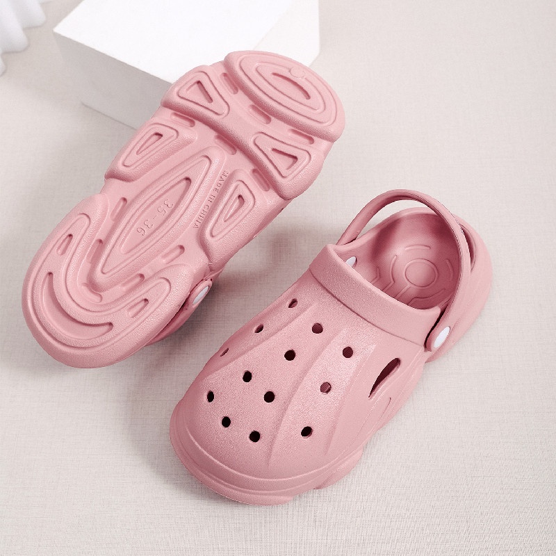 Sticker crocs Shoe Decoration for crocs đế caoDép Crocs Chống Trượt Thiết Kế Đục Lỗ Thời Trang Đi Biển Cho Nữ
