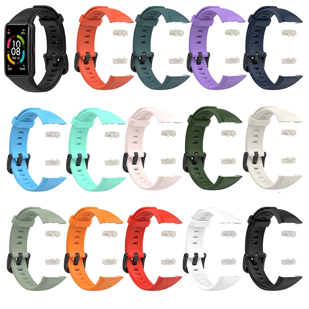 Dây đeo silicon mềm thay thế cho đồng hồ thông minh Huawei Band 6/ Honor Band 6