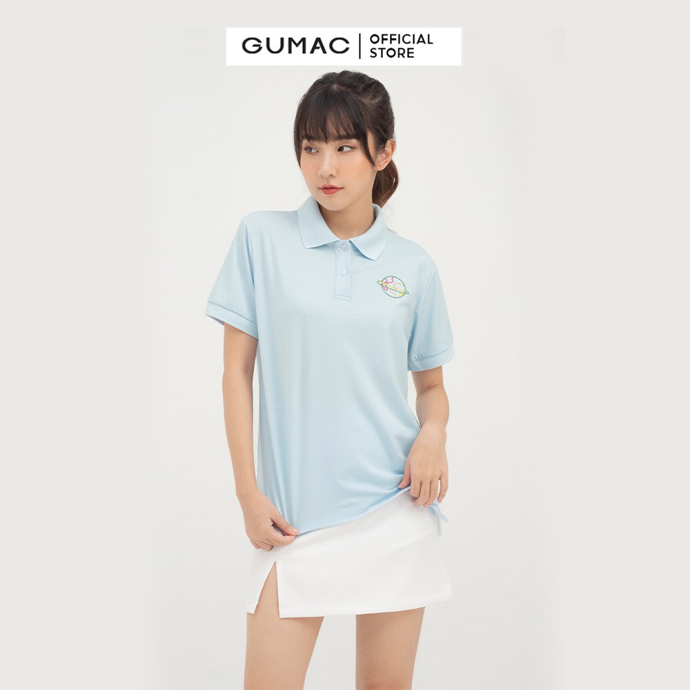 Áo polo nữ GUMAC thêu mẫu mới ATB851