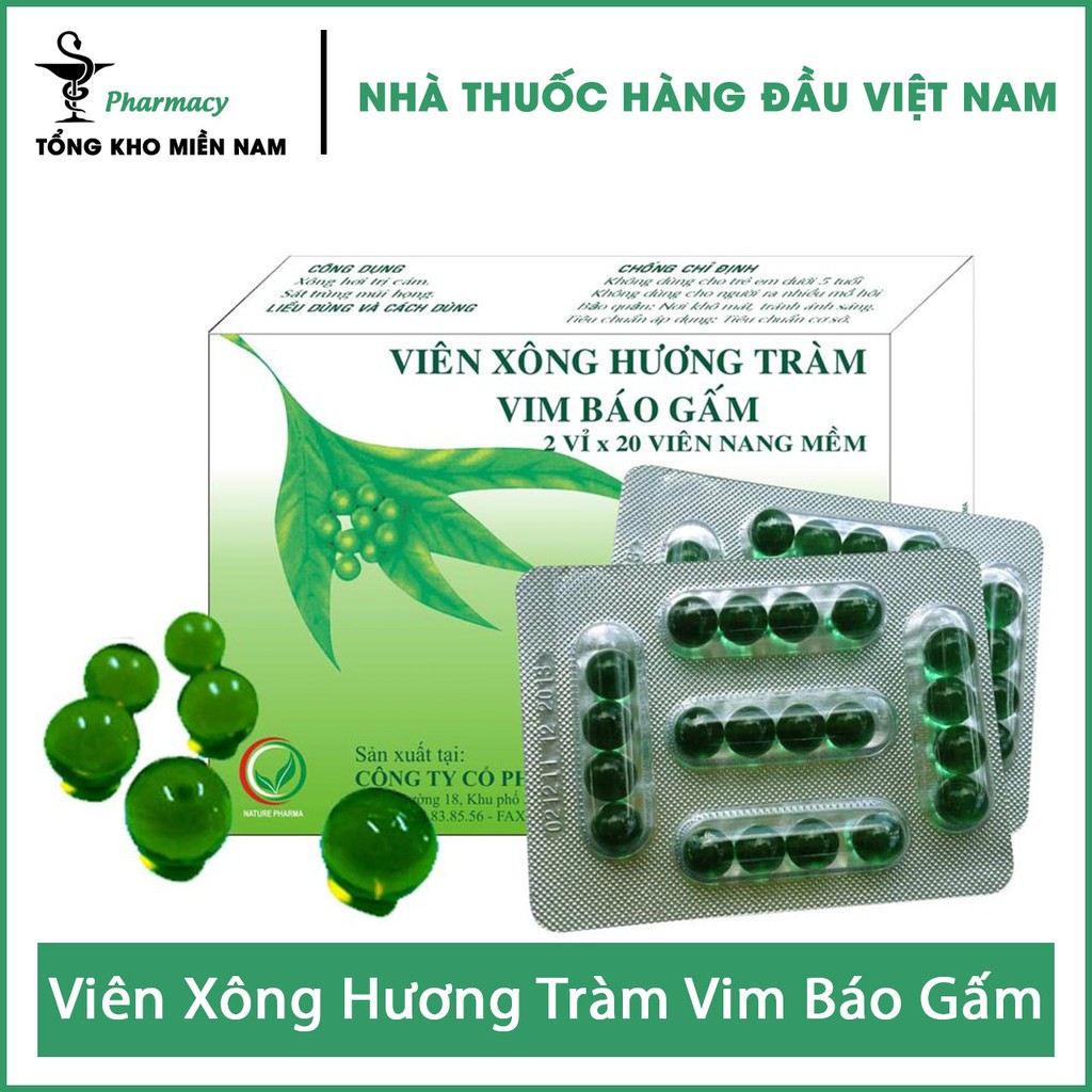 Viên Xông Hương Tràm Vim Báo Gấm 40 viên - Hỗ Trợ Triệu Chứng Cảm - Tổng Kho MiềnNam | BigBuy360 - bigbuy360.vn