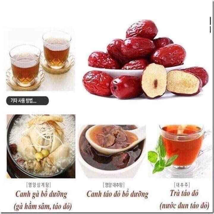 Táo đỏ Hàn Quốc sấy khô trọng lượng 1kg quá chất lượng hộp đựng đẹp có thể làm quà biếu.