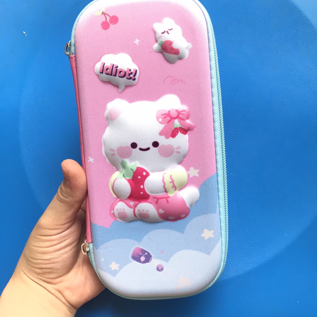 Hộp Đựng Bút Học Sinh 2 Ngăn Hoạt Hình 3D