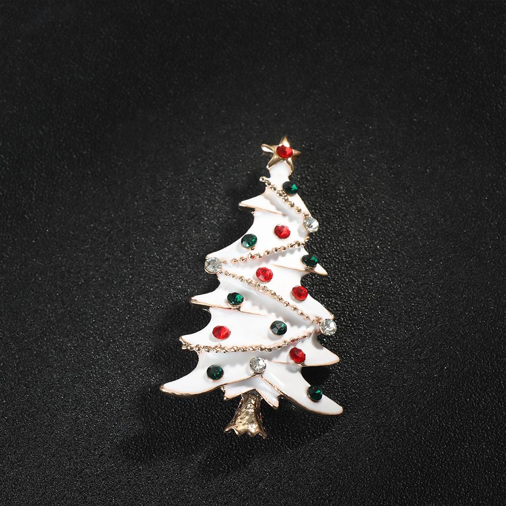 Ghim Cài Áo Hình Cây Thông Noel Đính Đá Nhân Tạo Thời Trang