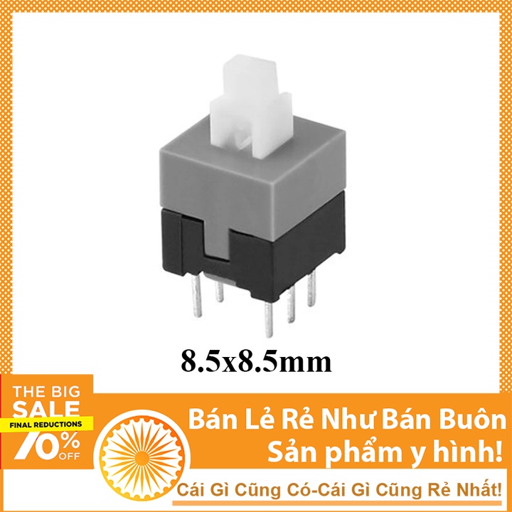 Nút Nhấn 6 Chân Nhấn Nhả - 8.5x8.5mm Nhấn Đề Hàn Mạch
