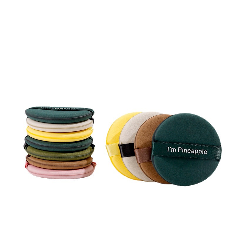 Mút Trang Điểm Ướt Và Khô Thiết Kế Hình Bánh Dứa Độc Đáo