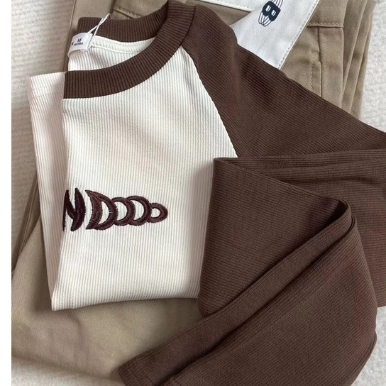 Áo thun ZHELIHANGFEI tay dài cổ tròn lưng cao gợi cảm cho nữ