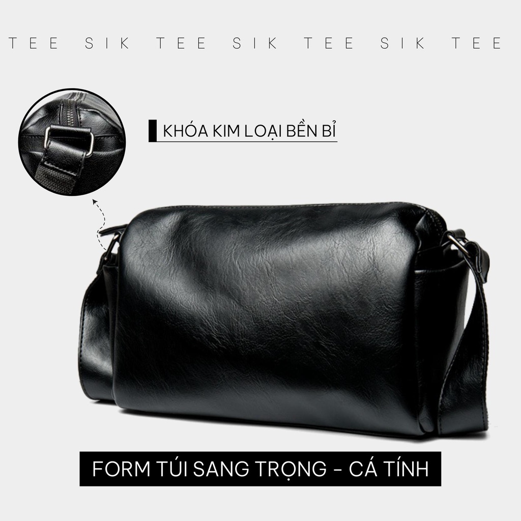 Túi nam đeo chéo TEE SIK túi xách nam da PU cao cấp ngăn rộng rãi đựng điện thoại thời trang hàn quốc TS32