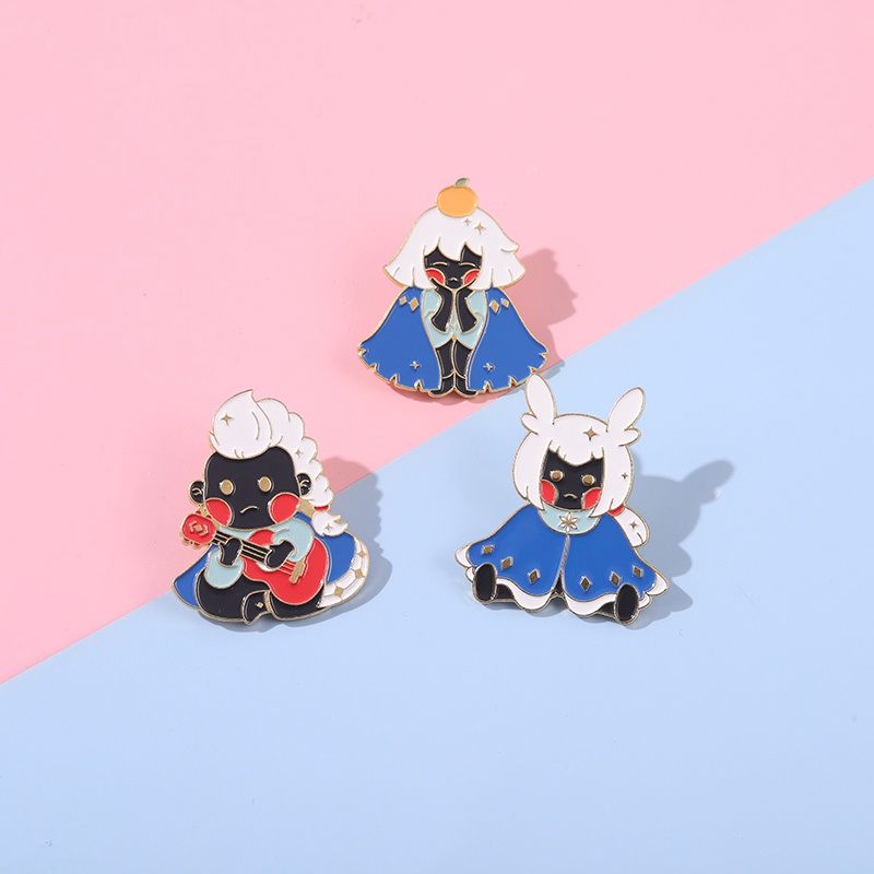 Ghim cài áo QIHE JEWELRY hình nhân vật game &quot;Light yu&quot; độc đáo