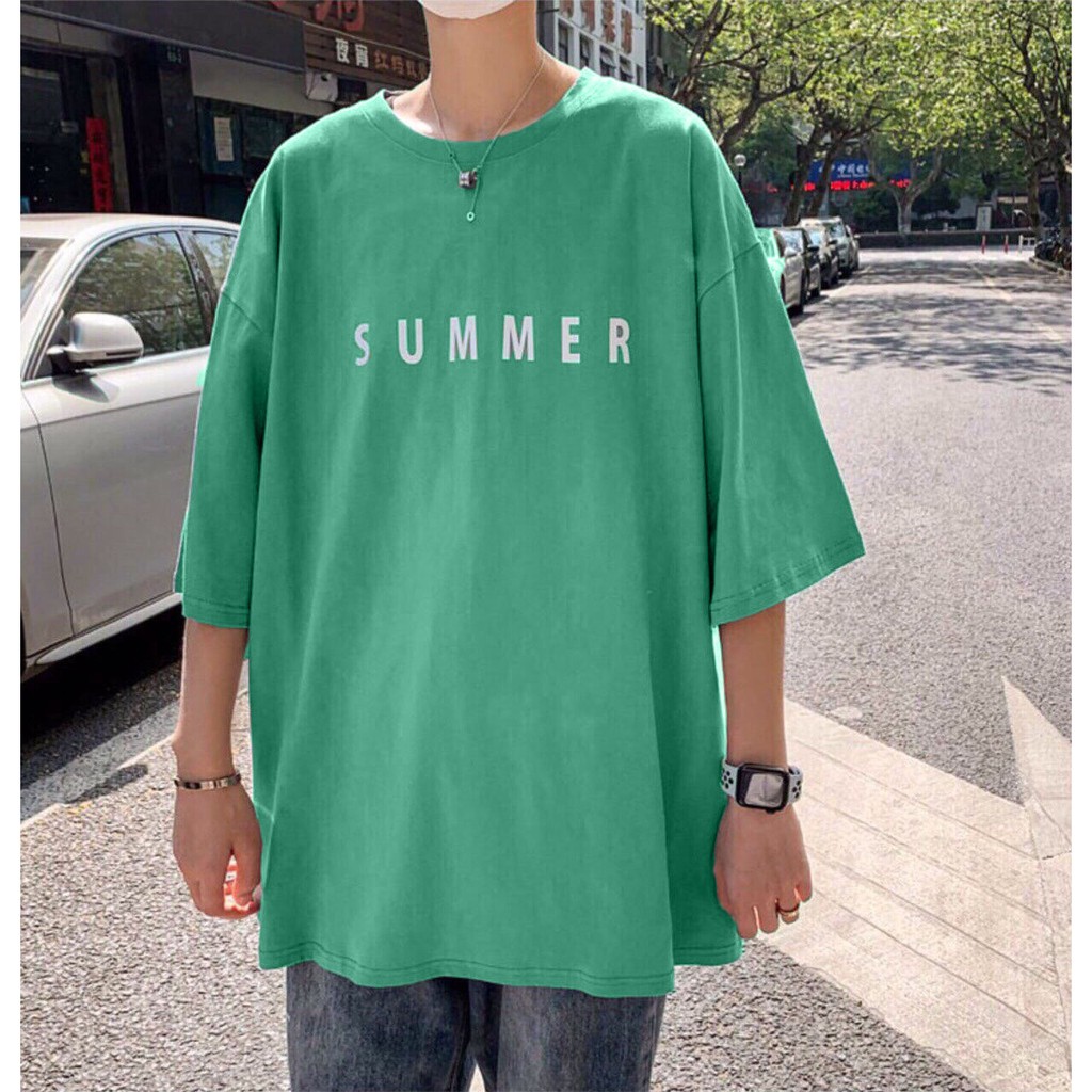 Áo thun tay lỡ form rộng thêu họa tiết SUMMER - Unisex nam nữ đều mặc được | BigBuy360 - bigbuy360.vn