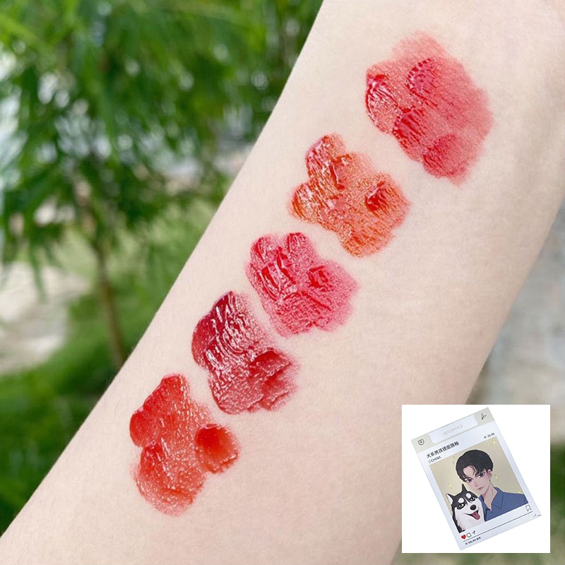 [Hàng mới về] Bộ son môi Herorange thiết kế vỏ hộp thuốc lá họa tiết mèo / cún hoạt hình đáng yêu