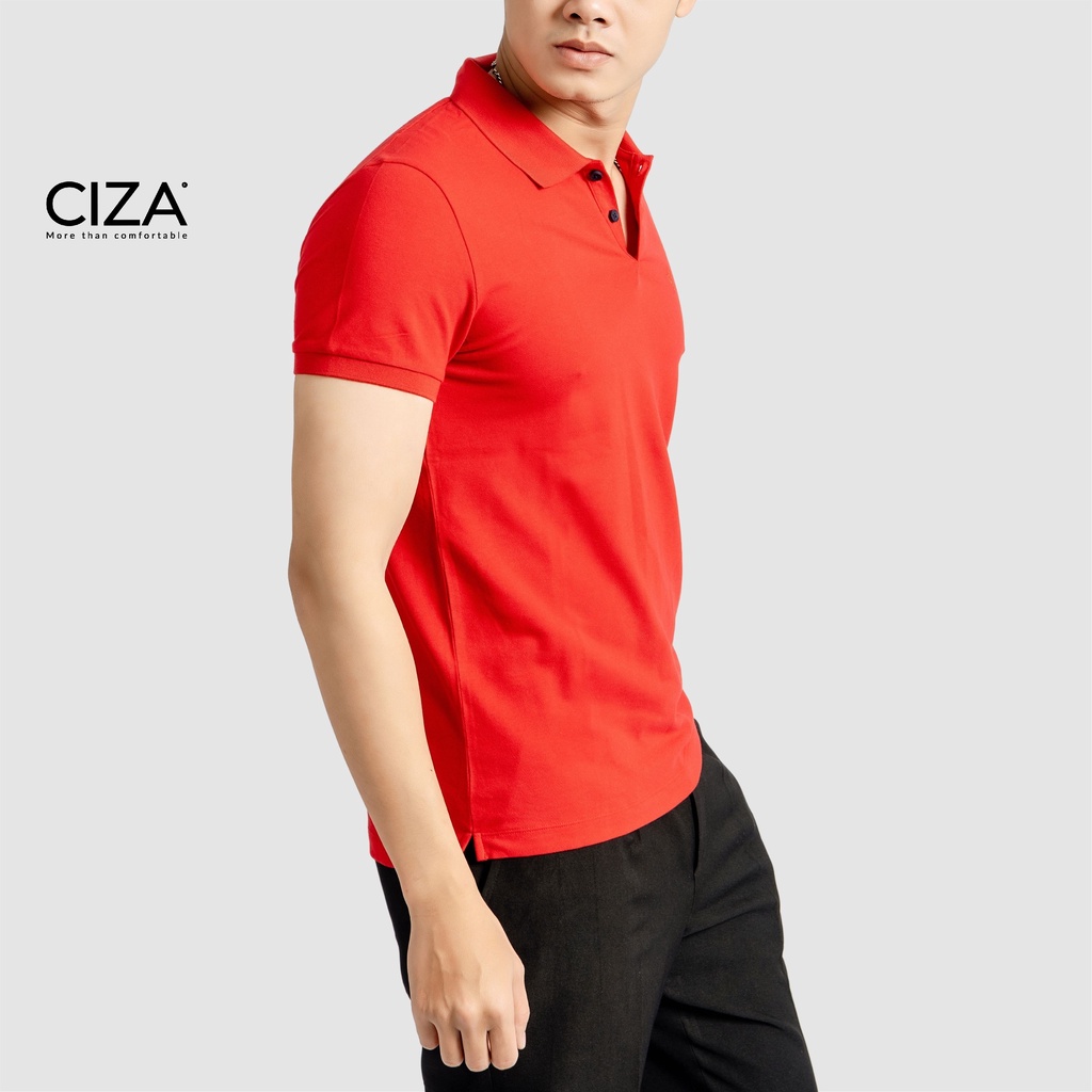 Áo phông polo nam trơn CIZA, ngắn tay có cổ, form basic ôm người, vải cotton thoáng mát APNS01