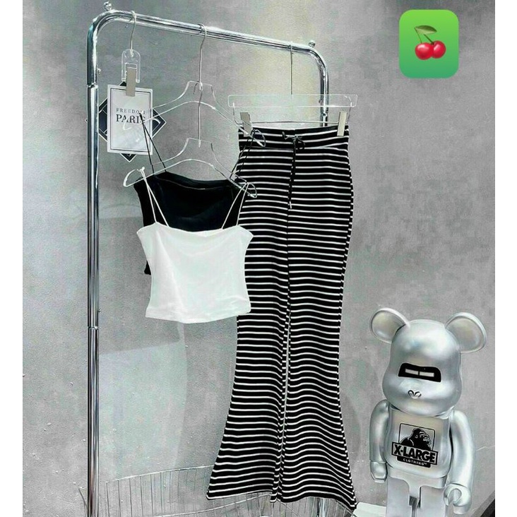 Sét áo hai dây và quần thun dài ống loe cực xinh