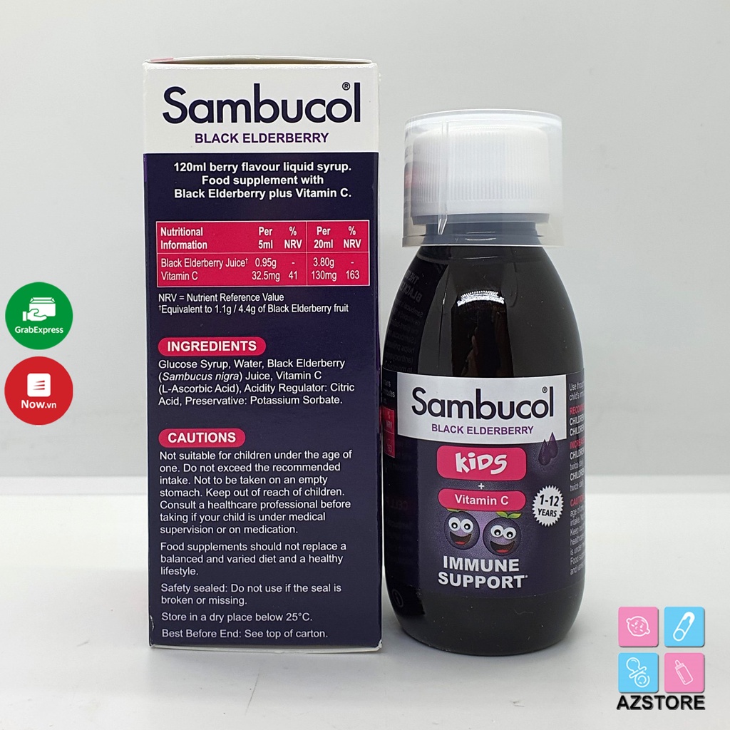 Siro tăng đề kháng Sambucol Black Elderberry Liquid : Anh