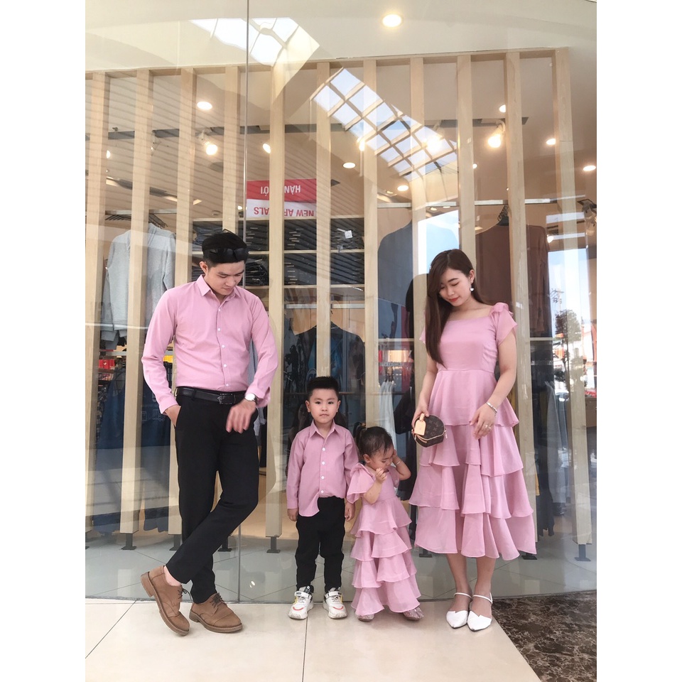 Đồ Gia Đình Dự Tiệc_Set Váy Áo Gia Đình_Fullsize 7-100kgs
