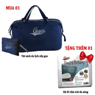 Túi xách du lịch xếp gọn cao cấp GIGOS - khuyến mãi cực sốc - mua 1 tặng 1 tấm trải