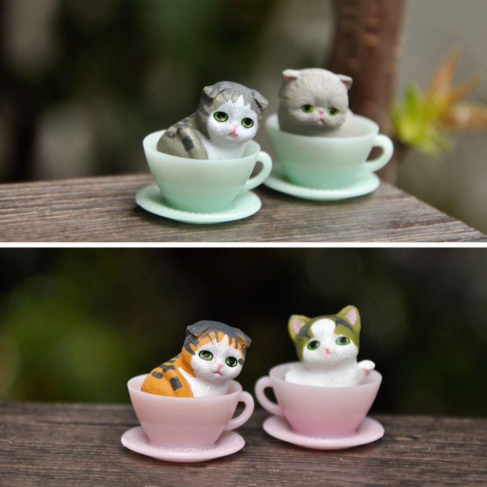 Set 8 Mô Hình Chó / Mèo Bằng Nhựa Resin Trang Trí Bánh Kem Sinh Nhật / Tiểu Cảnh DIY