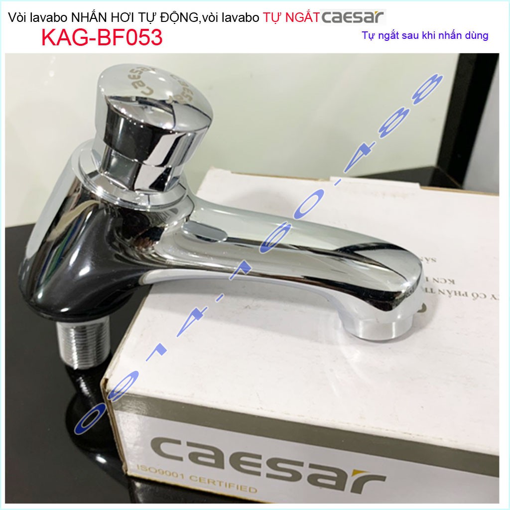 Vòi ấn tay tự đông Caesar KAG-BF053, vòi lavabo tự ngắt nước, vòi chậu bán tự động tiết kiệm nước tốt sử dụng tốt